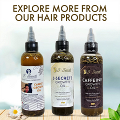 Caffeine Hair Growth Oil 2oz, Herbs, Biotin, Essential oils For All Hair Types
