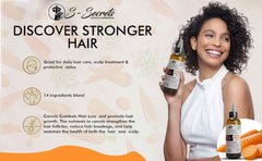 Carrot Scalp Stimulator Hair Growth Oil 2oz, Herbs, Biotin, Essential oils For All Hair Types