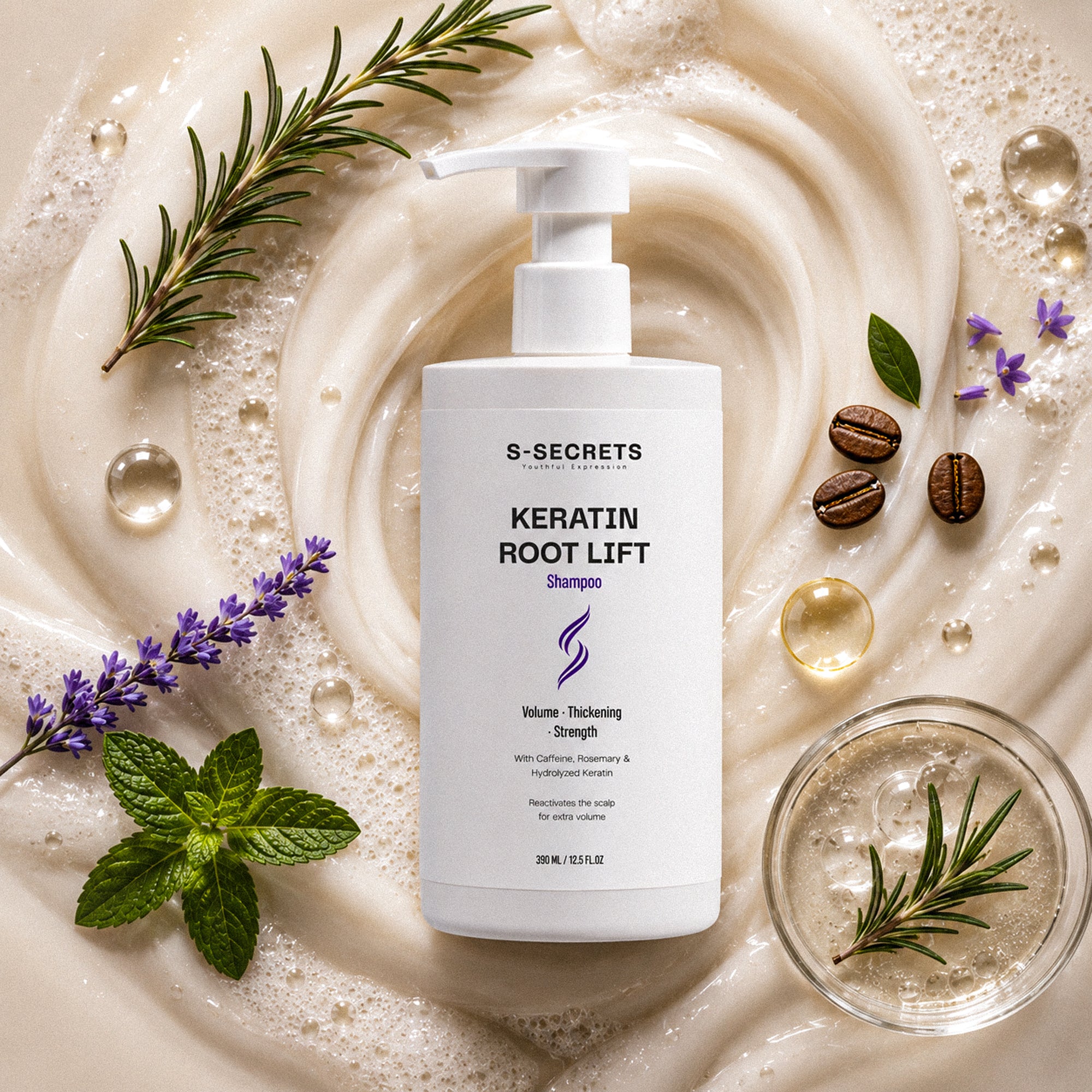 S-Secrets Keratin Root Lift Shampoo | Premium Non-Toxic, Volume, Thickness and Strength | All Hair Types