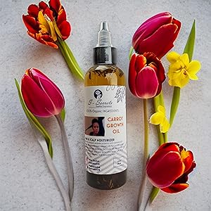 Carrot Hair Growth Oil 4oz, Herbs, Biotin, Essential oils For All Hair Types