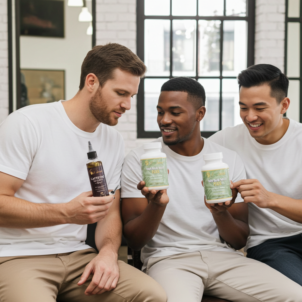 Caffeine Hair Growth Oil and Biotin 5000mcg bundle for thicker, stronger hair and scalp support