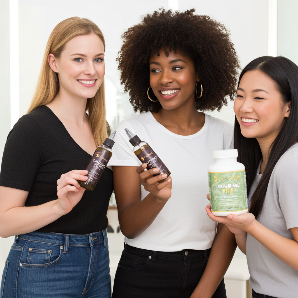 Caffeine Hair Growth Oil and Biotin 5000mcg bundle for thicker, stronger hair and scalp support