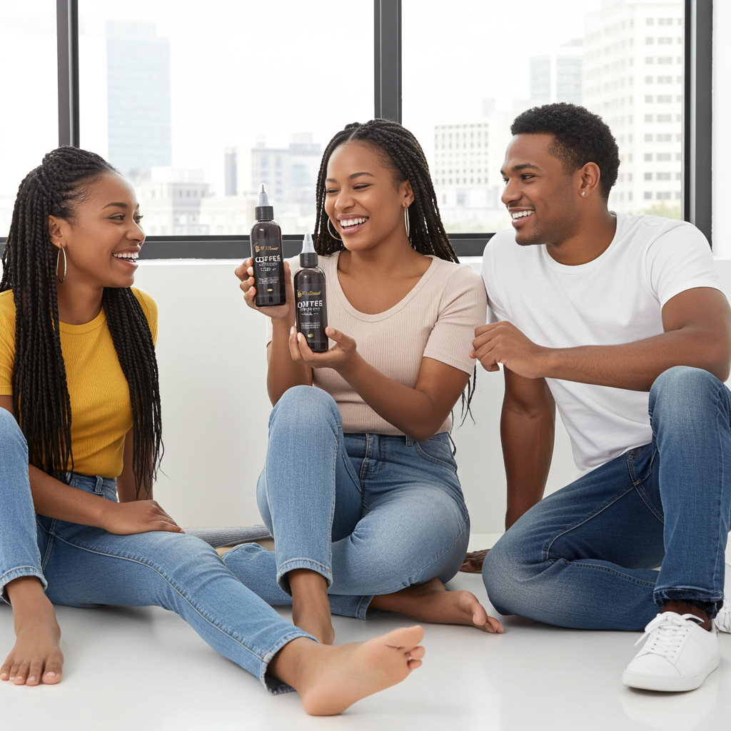 Coffee Scalp Stimulator Hair Growth Oil 4oz, Herbs, Biotin, Essential oils, Potent Formula for All Hair Types