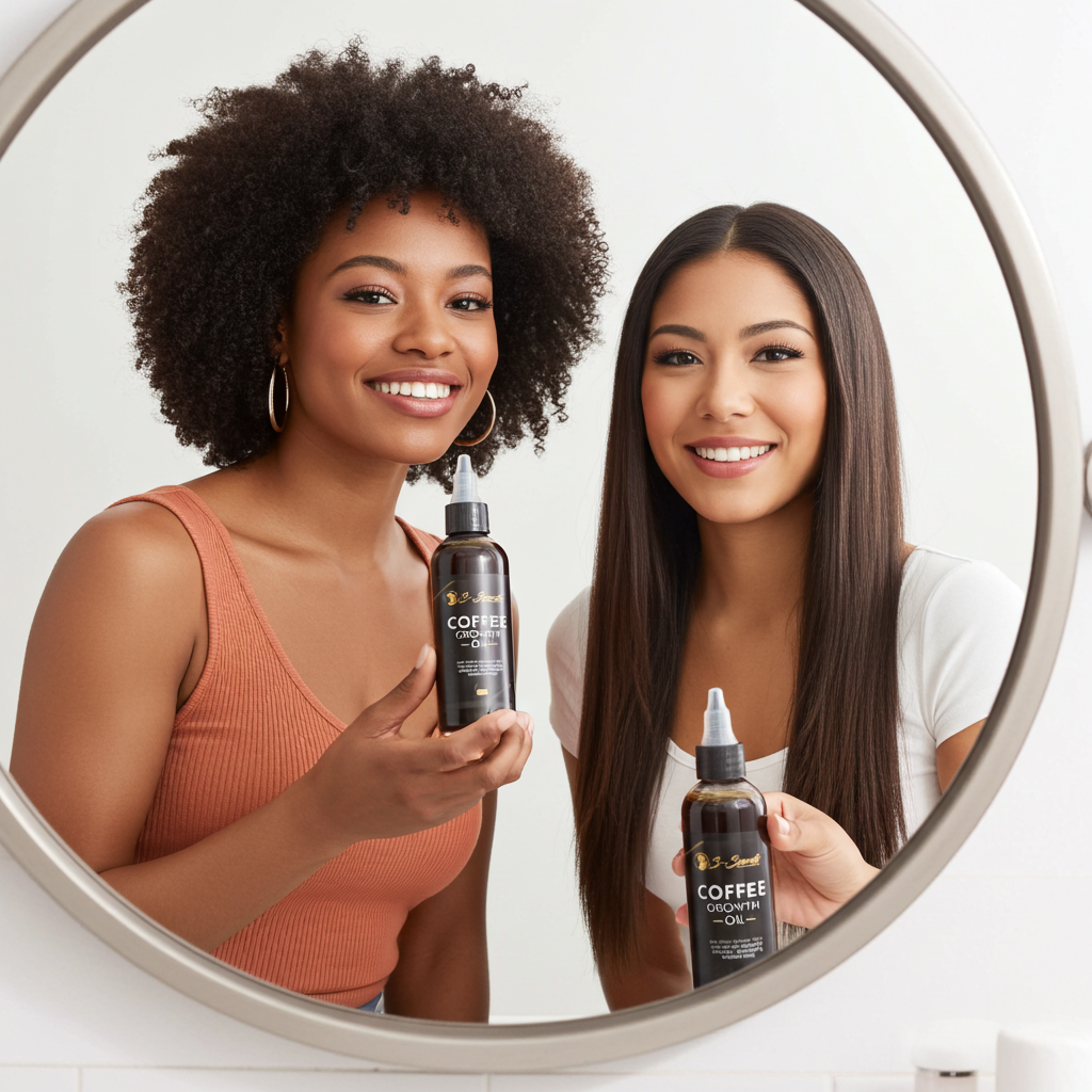 Coffee Scalp Stimulator Hair Growth Oil 4oz, Herbs, Biotin, Essential oils, Potent Formula for All Hair Types