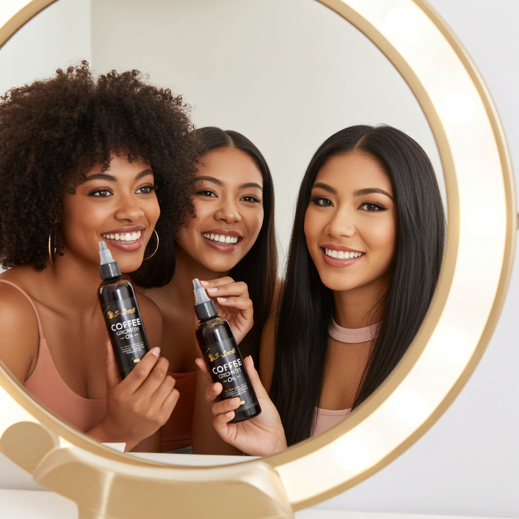 Coffee Scalp Stimulator Hair Growth Oil 4oz, Herbs, Biotin, Essential oils, Potent Formula for All Hair Types