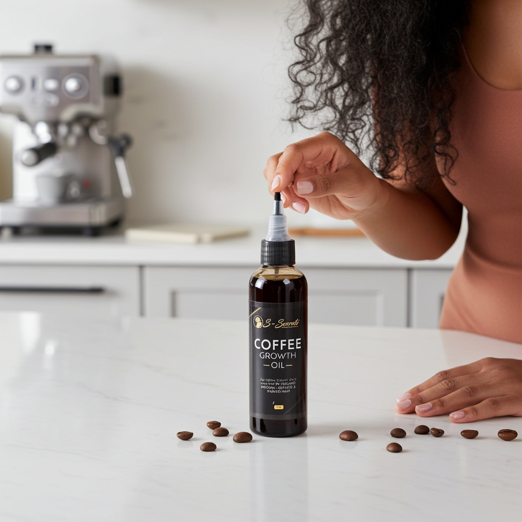 Coffee Scalp Stimulator Hair Growth Oil 4oz, Herbs, Biotin, Essential oils, Potent Formula for All Hair Types