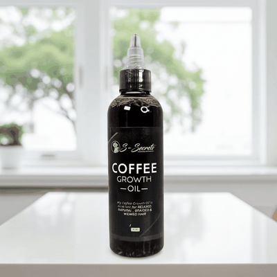 Coffee Hair Growth Oil 4oz - Scalp Stimulator with Herbs, Biotin & Essential Oils for All Hair Types