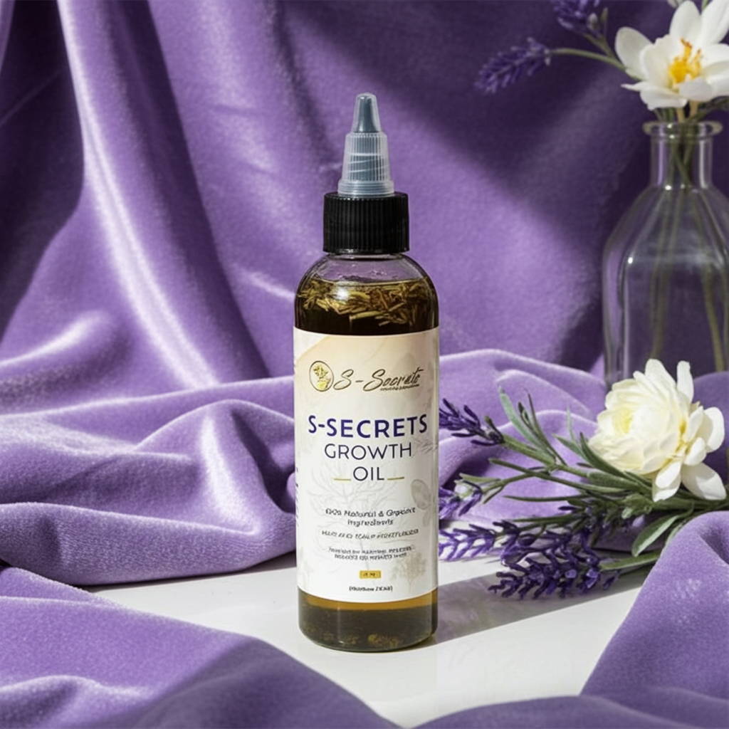 S-Secrets Scalp Stimulator Hair Growth Oil 2oz, Herbs, Biotin, essential oils For All Hair Types