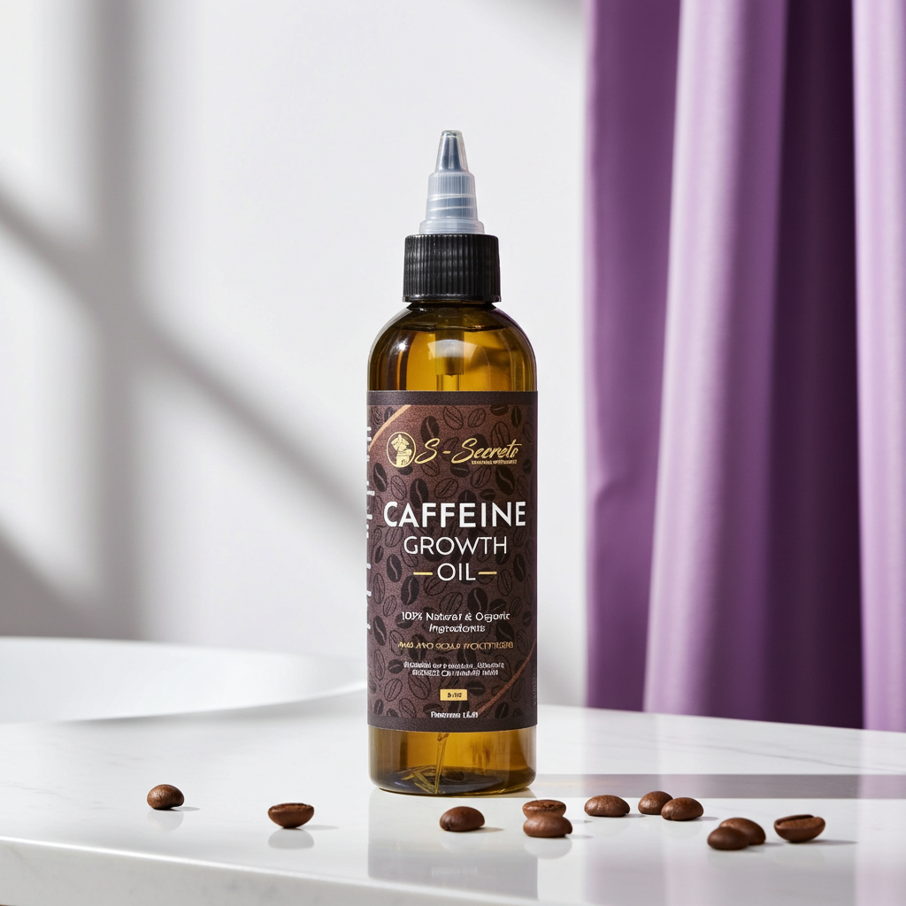 Caffeine Scalp Stimulator Hair Growth Oil 4oz, Herbs, Biotin, Essential oils For All Hair Types