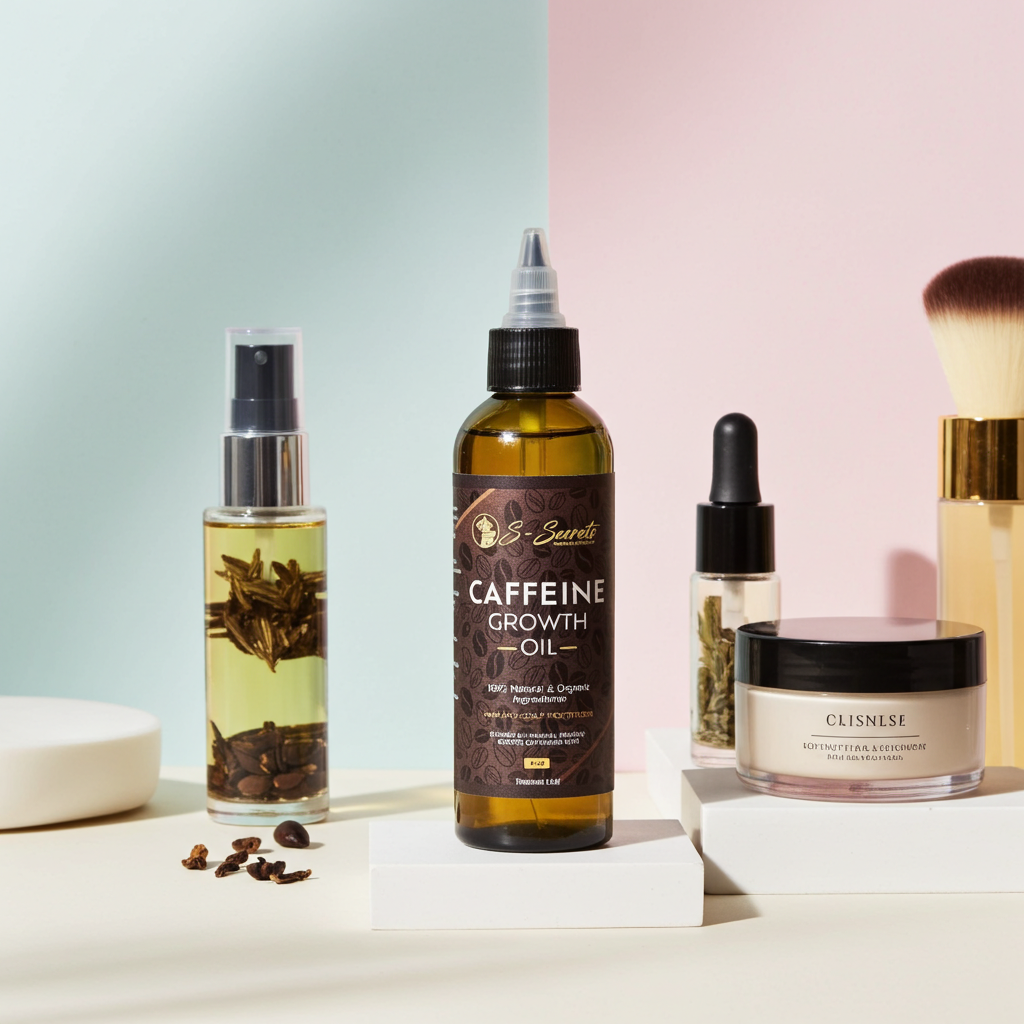 Caffeine Scalp Stimulator Hair Growth Oil 4oz, Herbs, Biotin, Essential oils For All Hair Types