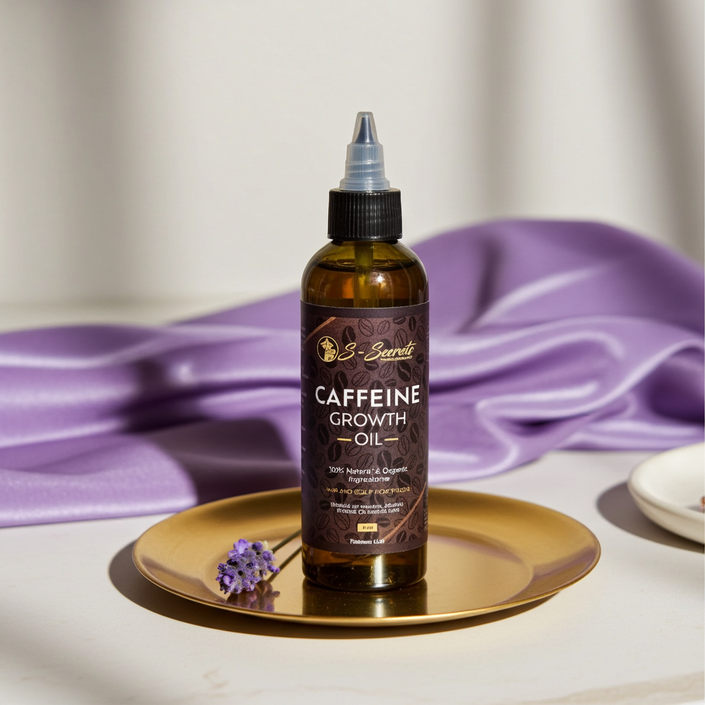 Caffeine Scalp Stimulator Hair Growth Oil 4oz, Herbs, Biotin, Essential oils For All Hair Types