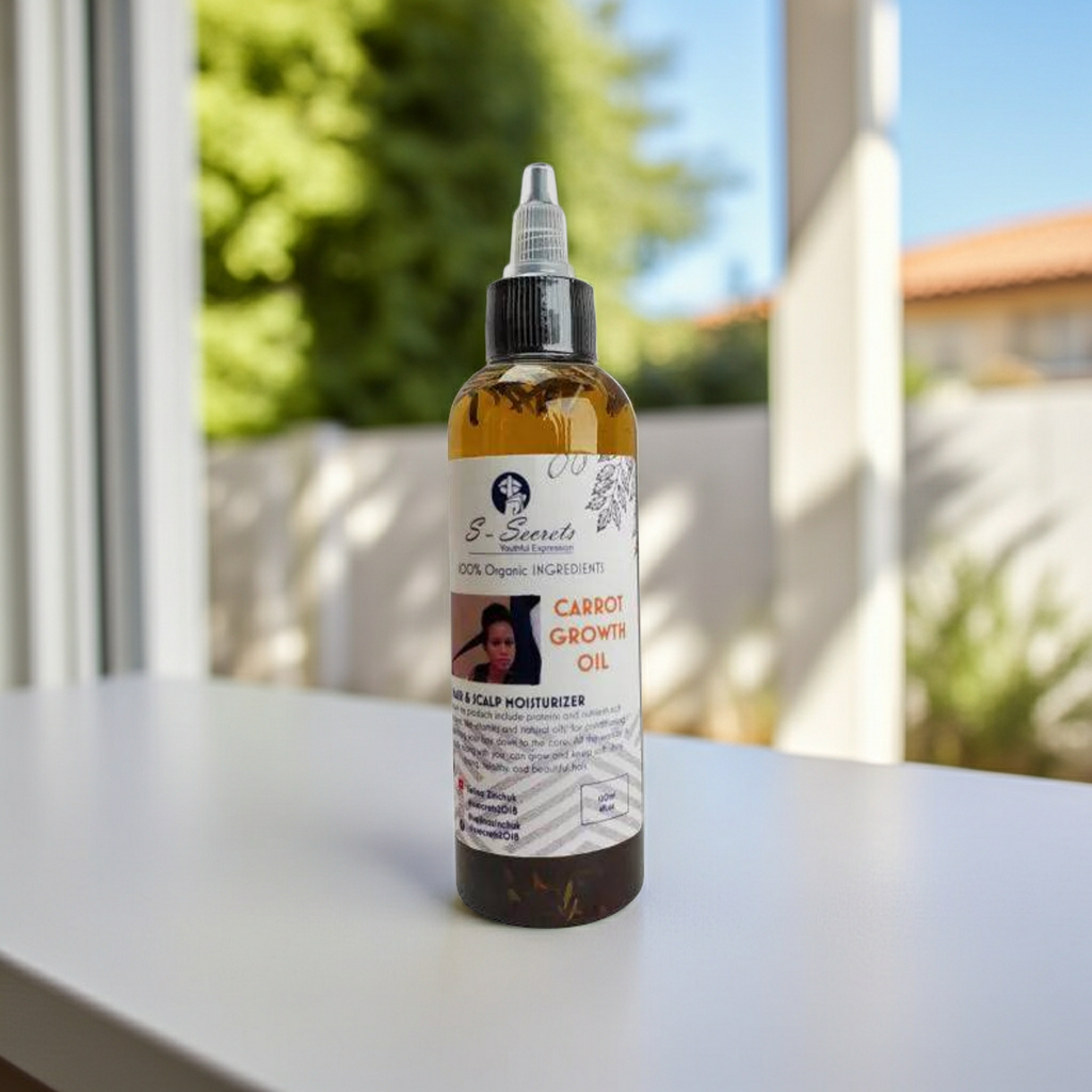 Carrot Scalp Stimulator Hair Growth Oil 2oz, Herbs, Biotin, Essential oils For All Hair Types