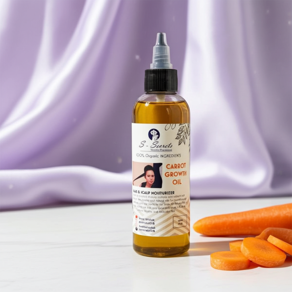 Carrot Scalp Stimulator Hair Growth Oil 2oz, Herbs, Biotin, Essential oils For All Hair Types