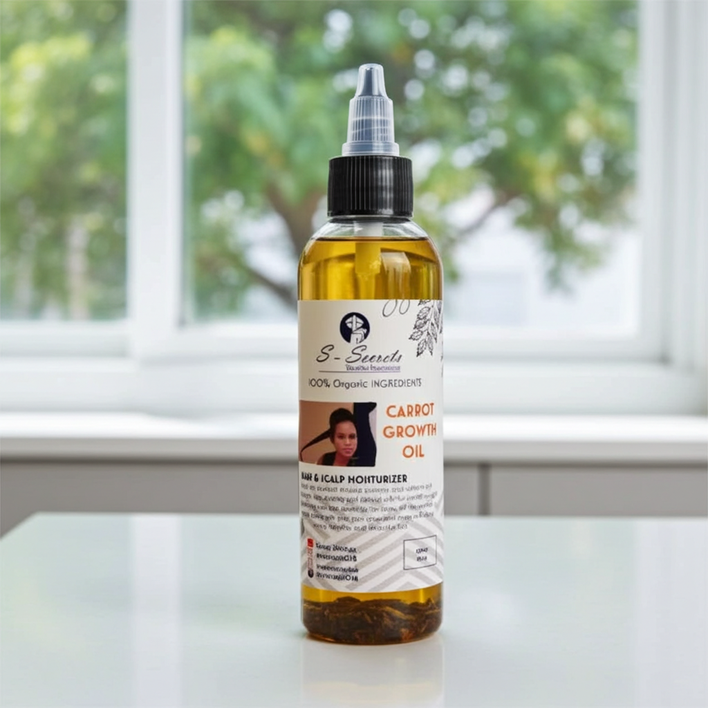 Carrot Scalp Stimulator Hair Growth Oil 2oz, Herbs, Biotin, Essential oils For All Hair Types