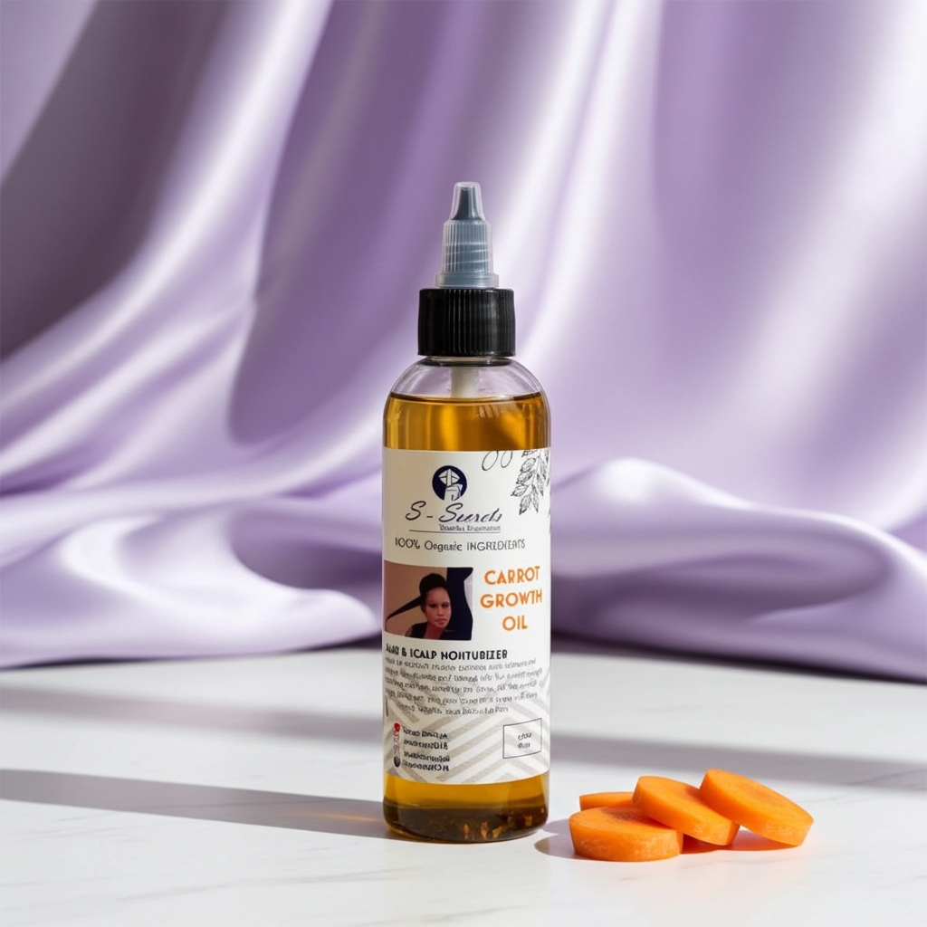 Carrot Scalp Stimulator Hair Growth Oil 2oz, Herbs, Biotin, Essential oils For All Hair Types