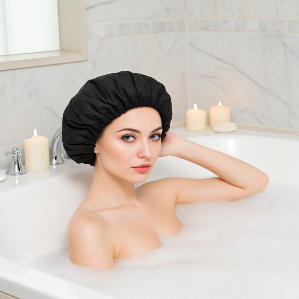 S-Secrets Flaxseed Deep Conditioning Heat/Steam Cap – Cordless, Microwave-Ready Spa Cap for Deep Moisture, Elasticity, and Healthy Hair Growth