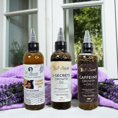 S-Secrets Ultimate Hair Growth Bundle - 3 Bottles x 4oz (12oz total) with Biotin, Ayuverdic Herbs, Essential oils, Saw Palmetto, Scalp Stimulator Oil