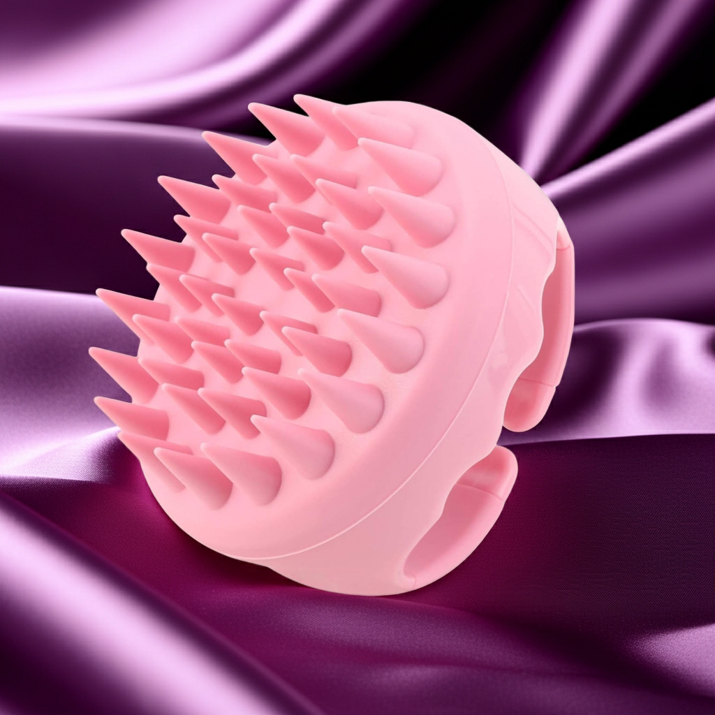 S-Secrets Scalp Massager Shampoo Brush with Soft Silicone Bristles for Hair Growth and Scalp Care, Shower Hair Brush Head Massager Scalp Scrubber Exfoliator for Dandruff, Men, Women Kids, Pink