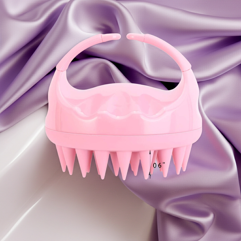 S-Secrets Scalp Massager Shampoo Brush with Soft Silicone Bristles for Hair Growth and Scalp Care, Shower Hair Brush Head Massager Scalp Scrubber Exfoliator for Dandruff, Men, Women Kids, Pink